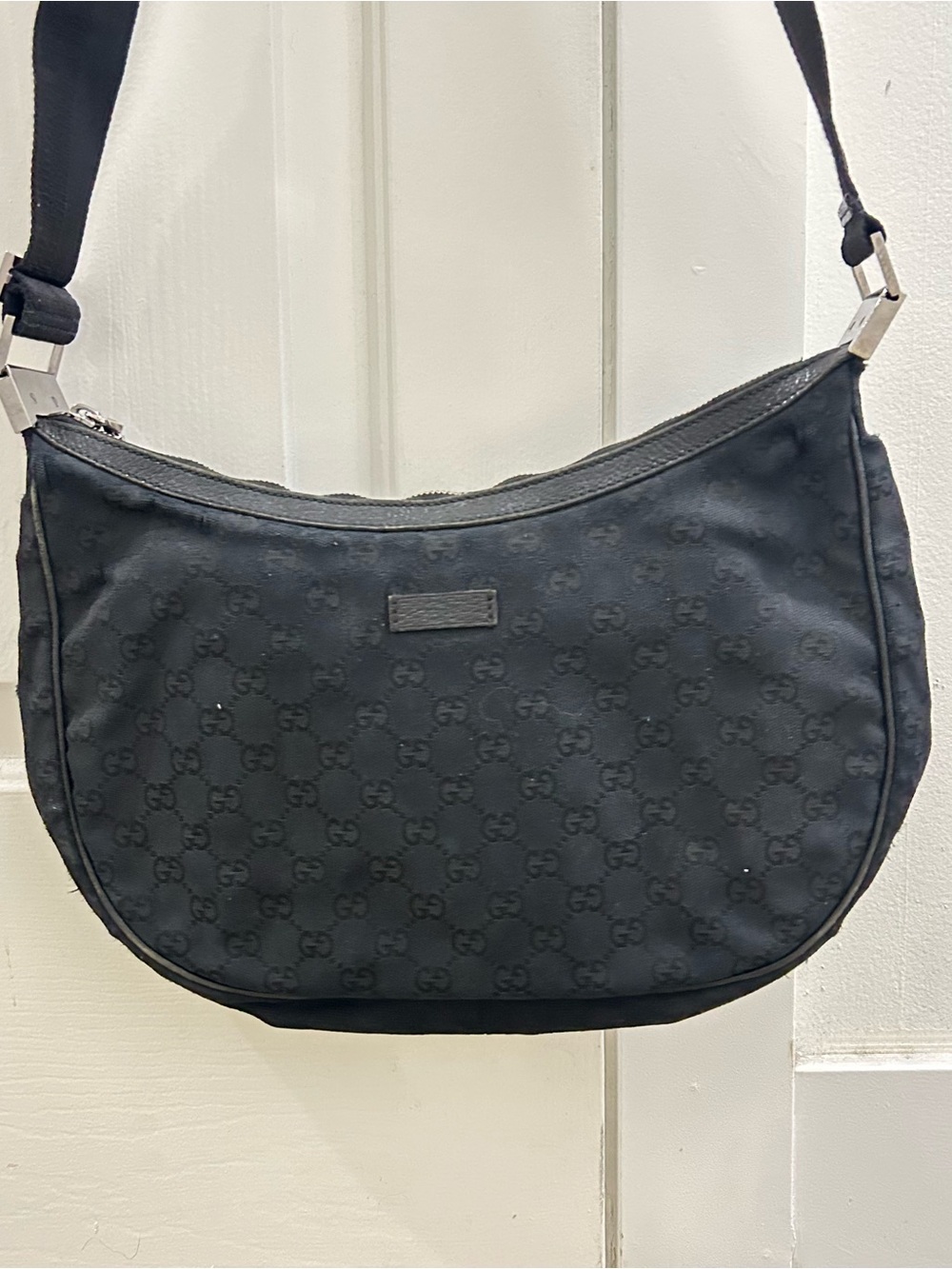 Gucci Black Monogram Crossbody Bag